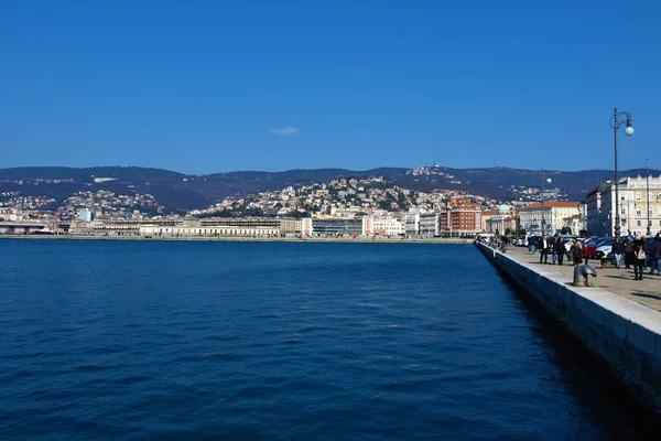 Trieste Italia Marzo 2023 Costa Ciudad Portuaria Trieste Friuli Venezia —  Fotos de Stock