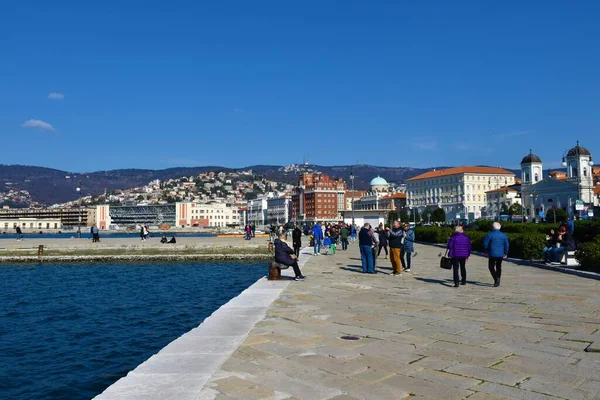 Trieste Italia Marzo 2023 Ciudad Portuaria Trieste Costa Del Mar —  Fotos de Stock