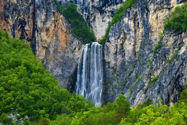 Vodopád Boka Bovce Primorské Slovinsko — Stock fotografie