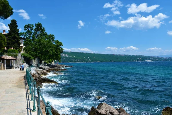 Opatija Croatia May 2023 Seaside Path Opatija Croatia Coast Adriatic — Stock Photo, Image