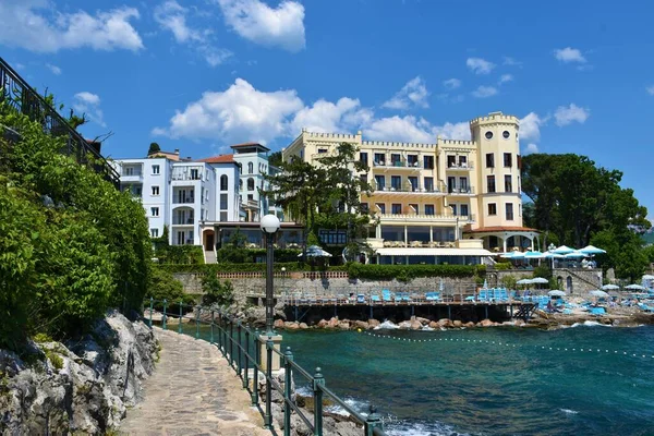 Sendero Marítimo Hoteles Costa Del Adriático Opatija Croacia —  Fotos de Stock