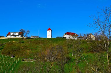 View of Uskoski guard tower in Crneca vas village in Dolenjska, Slovenia clipart