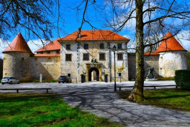 Exterior of Otocec castle in Dolenjska, Slovenia clipart
