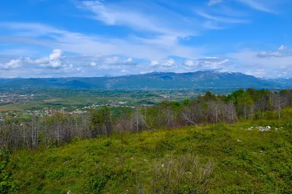 Pohled Náhorní Plošinu Trnovo Nad Údolím Vipavy Krasu Primorské Slovinsko Stock Obrázky