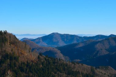 View of Jost hill in Gorenjska, Slovenia clipart