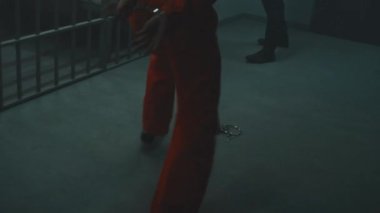 Turuncu üniformalı bir mahkum gardiyanla kavga ediyor. Başka bir suçlu hapishane çalışanını boğuyor ve hücre arkadaşından kelepçeleri çıkarıyor. Hapisten kaçmak. Gözaltı merkezinde veya cezaevinde çatışma.