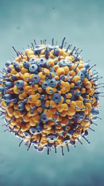 인체에 바이러스의 렌더링 시각화 애니메이션 Monkeypox Covid 전염병을 사용할 있습니다 — 비디오