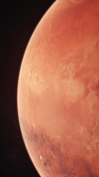 Кінематографічна Графіка Марса Обертається Темному Просторі Зірки Галактики Фоні Сонячна — стокове відео