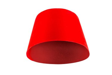 Red hat fez isolated on white background