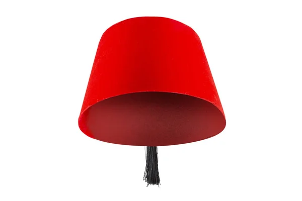 Red Hat Fez Isoliert Auf Weißem Hintergrund — Stockfoto