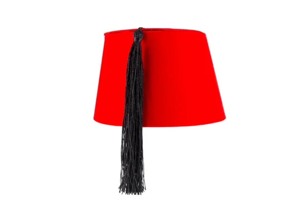 Red Hat Fez Isolated White Background — Stockfoto