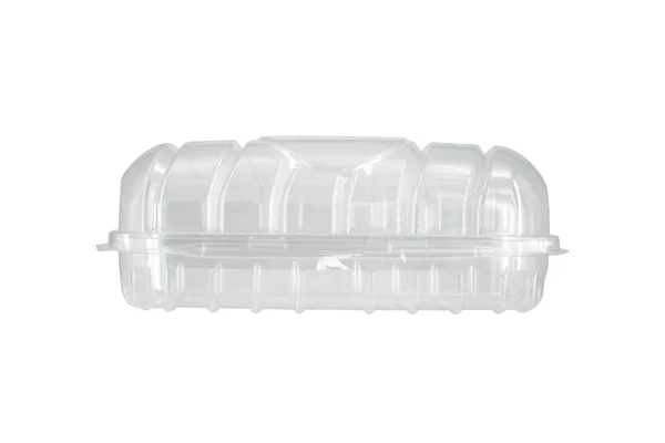 Clear Plastic Package Isolated White Background — 图库照片