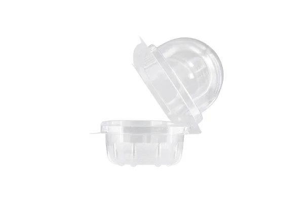 Clear Plastic Package Isolated White Background — 스톡 사진