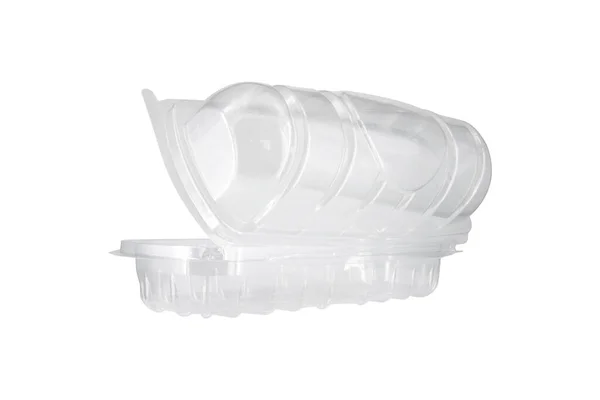 Clear Plastic Package Isolated White Background — Φωτογραφία Αρχείου