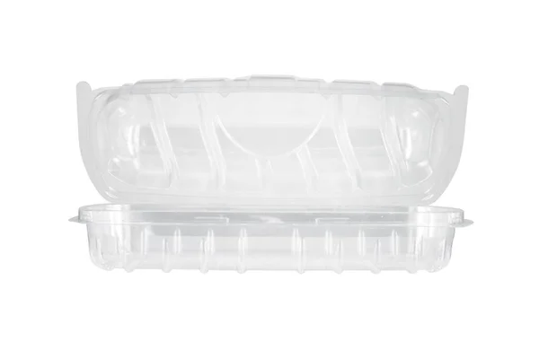 Διαφανές Πλαστικό Πακέτο Απομονωμένο Λευκό Φόντο — Φωτογραφία Αρχείου