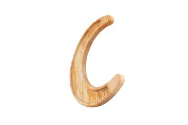 Tahta hilal Ramazan ayı - Hilal beyaz arka planda izole edildi 