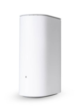 Beyaz arka plan üzerinde izole beyaz kablosuz internet yönlendirici