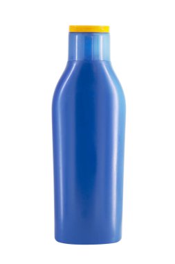 Cilt korunması için güneş kremi ya da krem ve beyaz arkaplanda izole edilmiş UVA