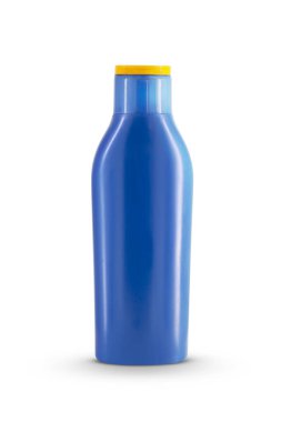 Cilt korunması için güneş kremi ya da krem ve beyaz arkaplanda izole edilmiş UVA