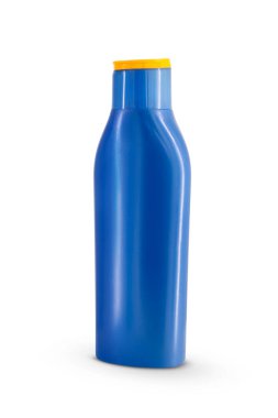 Cilt korunması için güneş kremi ya da krem ve beyaz arkaplanda izole edilmiş UVA