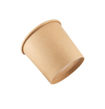 Beyaz arka planda izole edilmiş paket yiyecek için büyük kahverengi karton kutu. 