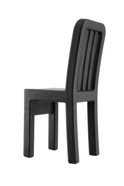 Black wooden chair isolated on a white background clipart