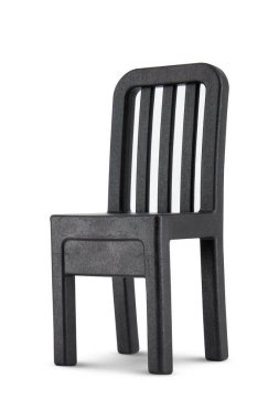 Black wooden chair isolated on a white background clipart