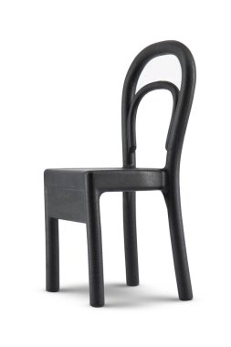 Black wooden chair isolated on a white background clipart