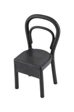 Black wooden chair isolated on a white background clipart