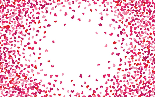 Herz Konfetti Roter Kreis Schöne Romantik Kopieren Weltraum Kulisse Geschenkdekoration — Stockvektor