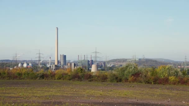 Incineración Residuos Planta Energía Essen Karnap Essen Renania Del Norte — Vídeo de stock