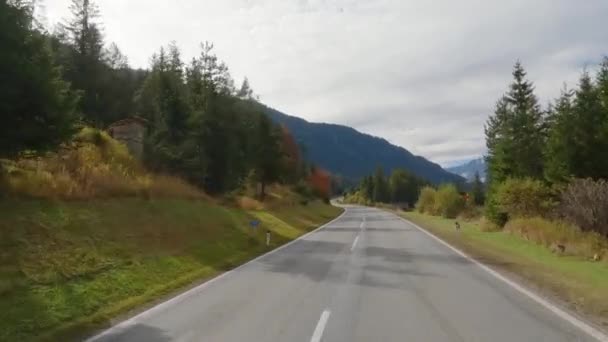 Pov Driving Car German Road Alps — Stock Video