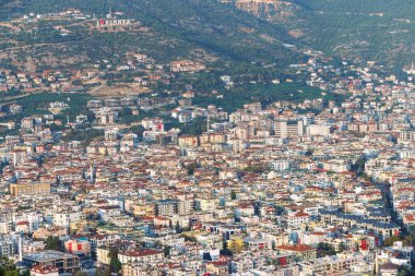 Türkiye 'nin Alanya kentinin panoramik görünümü.