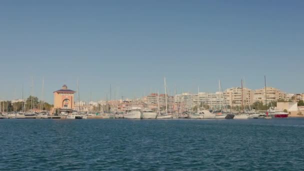 Wyjazd Portu Torrevieja Słoneczny Dzień Hiszpania — Wideo stockowe