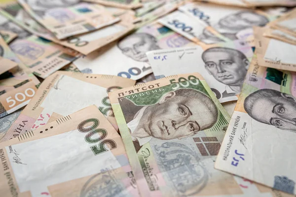 500 1000 Ukraińska Waluta Pieniężna Jako Tło Koncepcja Finansowa Uah — Zdjęcie stockowe