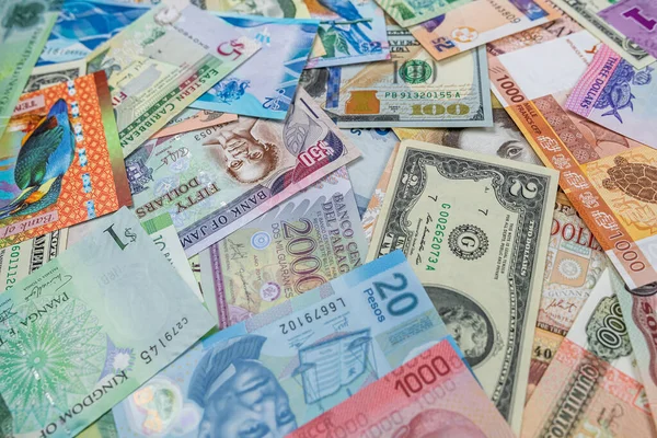 Mix Color American Money Global Money Exchange Business — 图库照片