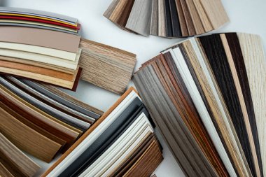 Yeni parke döşeme dekorasyonu için vinil dekorasyon, arka plan. mobilya örnekleyici