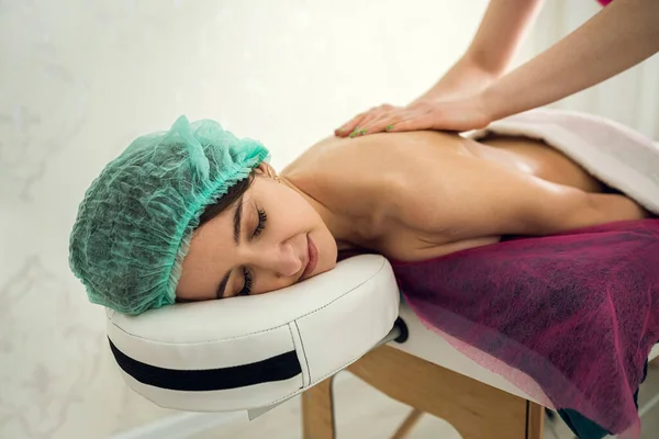 Female Masseur Doing Cellulite Massage Lose Weight Back Woman Client — Foto de Stock