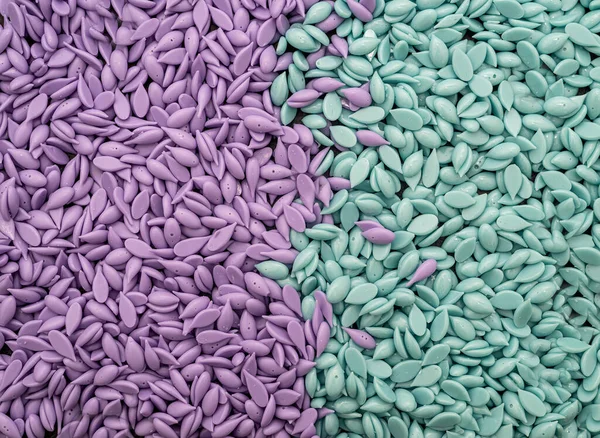 Granules Turquoise Purple Depilatory Wax Scattered Background Granules — 图库照片