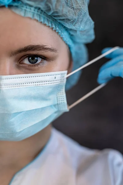 stock image attractive female nurse or doctor in lab coat isolated. Medical personal.