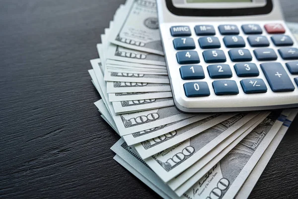 Калькулятор Купою Нових Рахунків 100 Фінансова Концепція — стокове фото