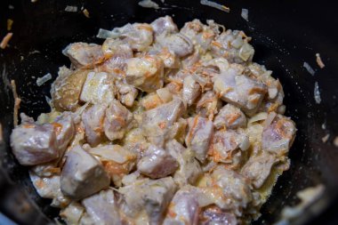 piece of raw pork chops are ready for bbq. uncooked meal, healthy food