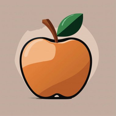 Taze kırmızı portakal elması, sağlıklı yemek. Vektör illüstrasyonu 10 eps 