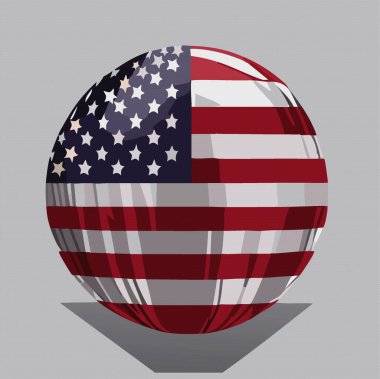 Amerikan bayrağı bağımsızlık günü vektör illüstrasyonu 10 eps