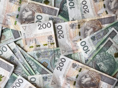 100 Polonyalı parası Zloty Zl finansal geçmiş olarak. Kaydetme kavramı