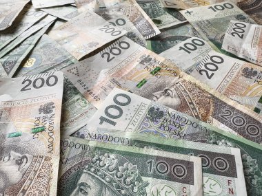 100 Polonyalı parası Zloty Zl finansal geçmiş olarak. Kaydetme kavramı