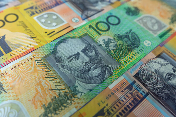 50 100  Australian currency AUD dollars bills banknotes. Polymer banknotes a