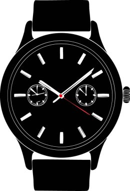 izole edilmiş arka plan vektör illüstrasyonları için saat kronografı lüksü.