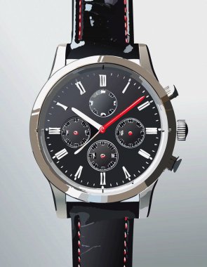 izole edilmiş arka plan vektör illüstrasyonları için saat kronografı lüksü.