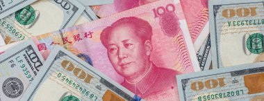 Dolar-Çin-Çin karışımı Renminbi davasında dünya krizi var. Para birimi savaş konsepti